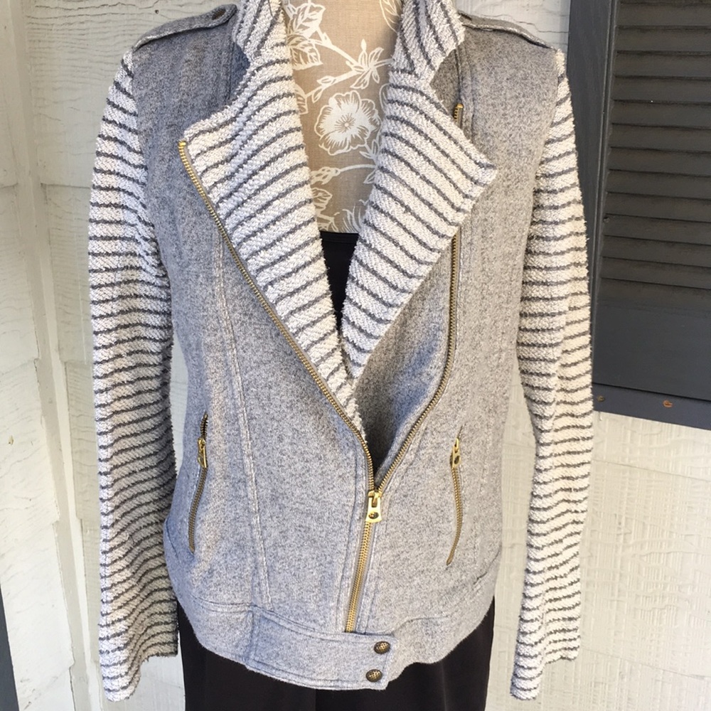 ⭐️Lucky Brand terry zip-up sweater jacket⭐️